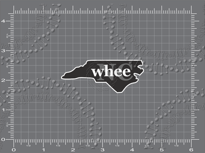 Cullowhee, North Carolina - Black NC Whee Decal