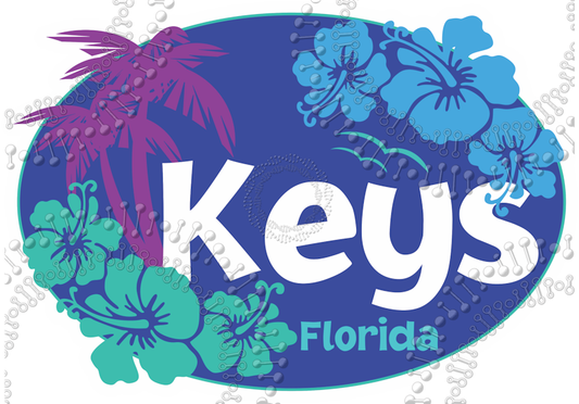 Florida Keys - Aloha Blue Keys Decal