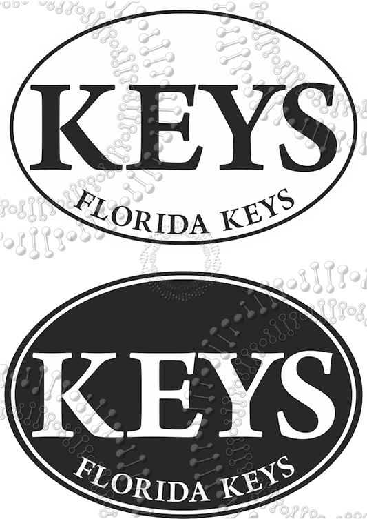 Florida Keys - Black and White Keys Decal