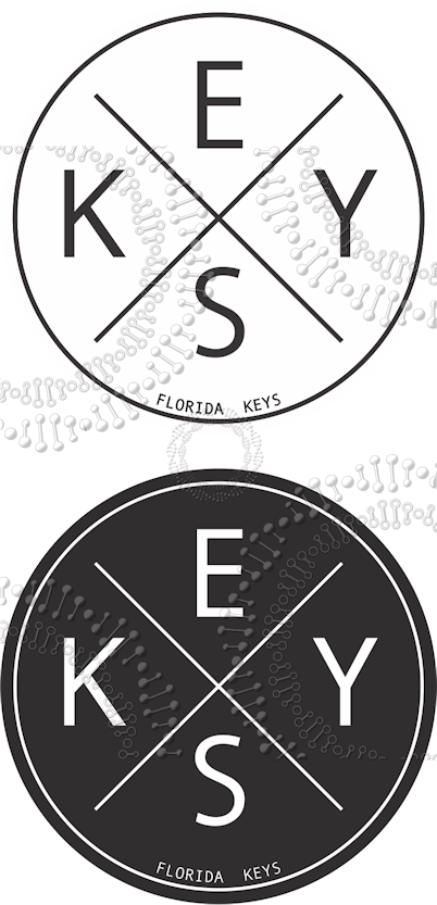 Florida Keys - KEYS X Black and White Decal