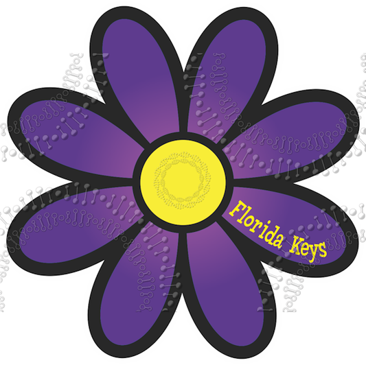 Florida Keys - Purple Gradient Daisy Decal