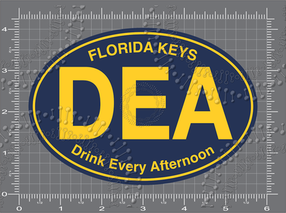 Florida Keys - DEA Drink Every Afternoon Decal