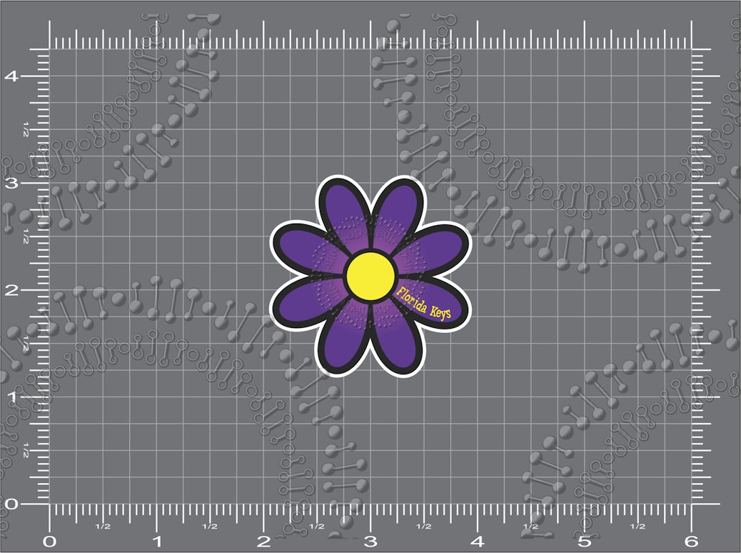 Florida Keys - Purple Gradient Daisy Decal