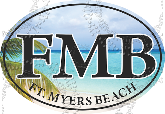 Fort Myers Beach, FL - FMB Beach Decal