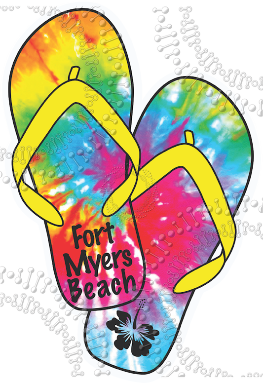 Fort Myers Beach, FL - Sandals Decal