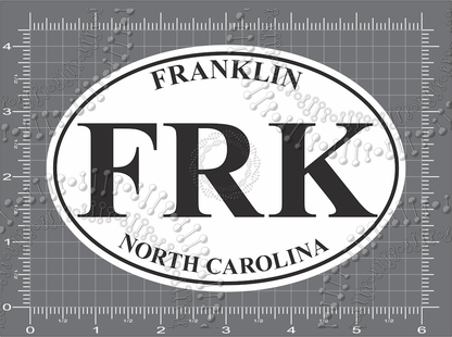 Franklin, NC - FRK Decal