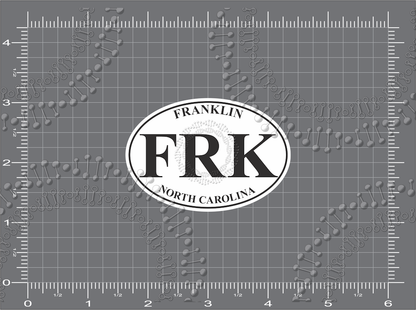 Franklin, NC - FRK Decal