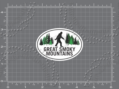 Great Smoky Mountains, NC - Sasquatch in the Trees Decal