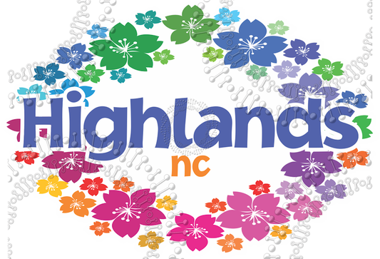 Highlands, NC - Wreath Decal