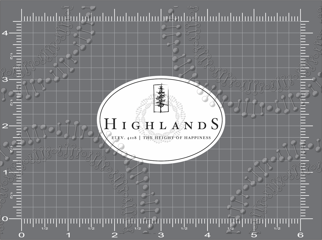 Highlands, NC - White Tree Decal