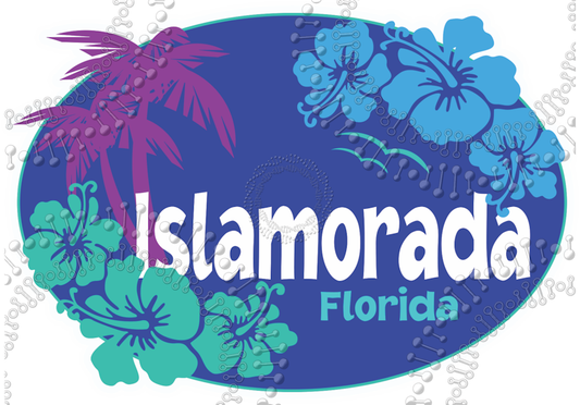 Islamorada, FL - Aloha Blue Islamorada Decal