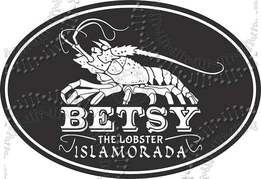 Islamorada, FL - Betsy the Lobster Black Oval