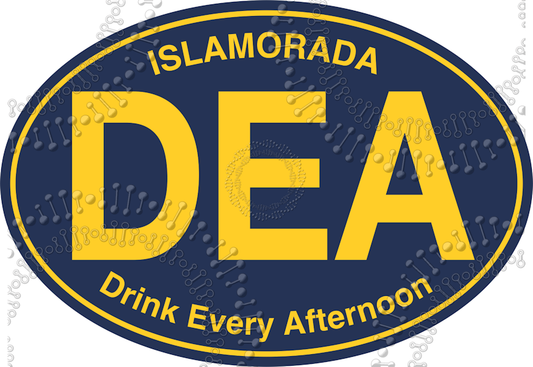 Islamorada, FL - DEA Drink Every Afternoon Decal