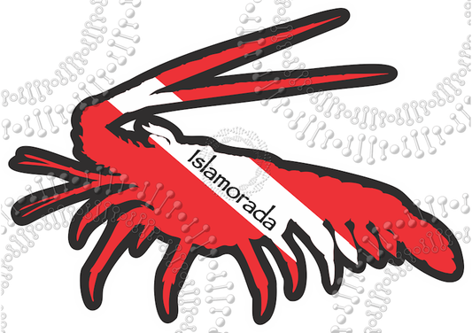 Islamorada, FL - Dive Lobster Decal