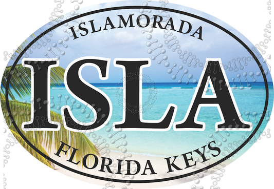 Islamorada, FL - ISLA Beach Decal