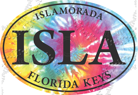 Islamorada, FL - Isla Tie Dye Decal