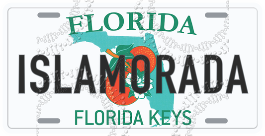 Islamorada, FL - Islamorada License Plate Decal