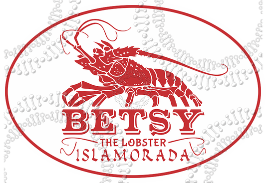 Islamorada, FL - Red Betsy the Lobster Decal