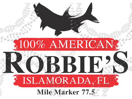 Islamorada, FL - Robbies 100_ American with Black Fish Decal