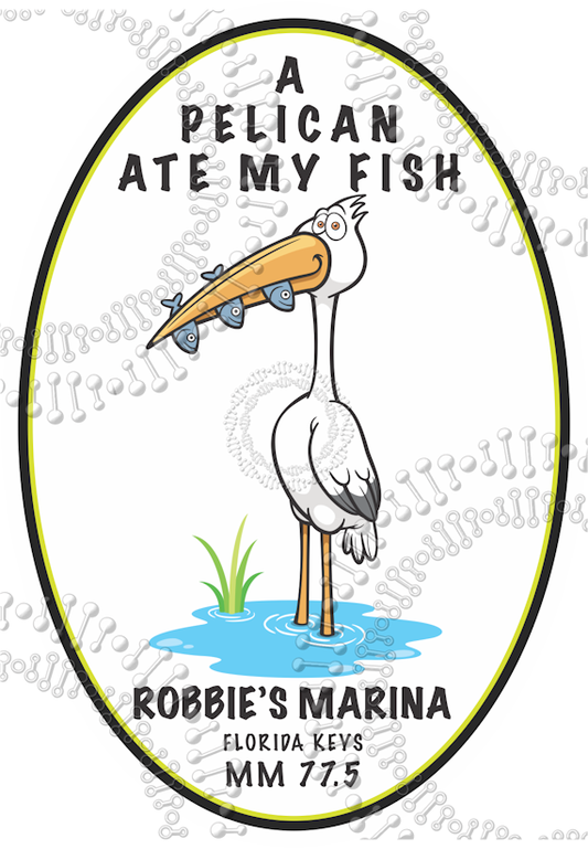 Islamorada, FL - Robbies Pelican Decal