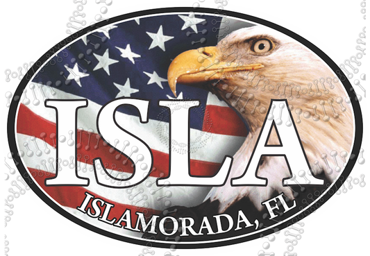 Islamorada, FL - USA Eagle Decal