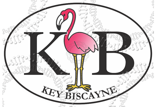 Key Biscayne, FL - KB with Flamingo Decal