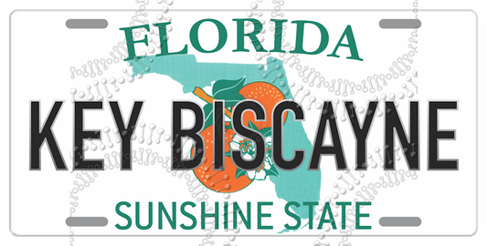 Key Biscayne, FL - License Plate Decal