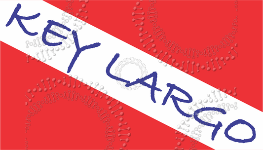 Key Largo, FL - Dive Flag Decal