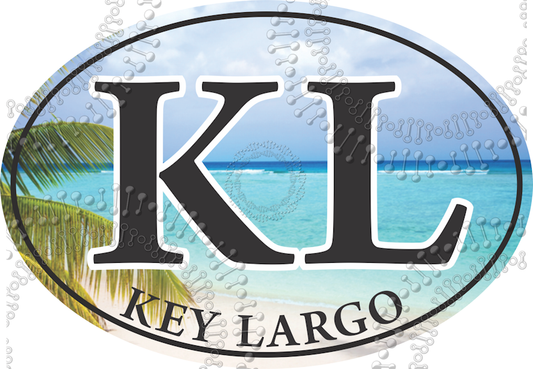 Key Largo, FL - KL Beach Decal