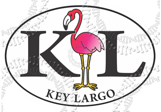 Key Largo, FL - KL Flamingo Decal