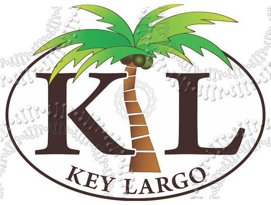 Key Largo, FL - KL Palm Tree Decal