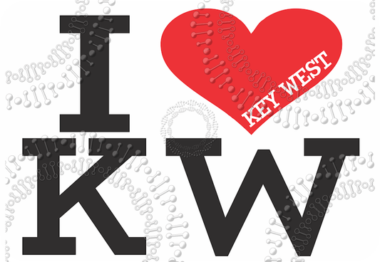 Key West, FL - I Heart KW Decal