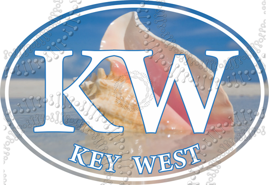 Key West, FL - KW Conch Shell Decal