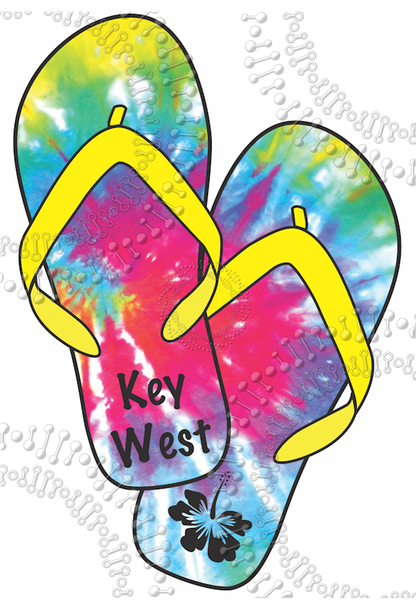 Key West, FL - Sandal Decal