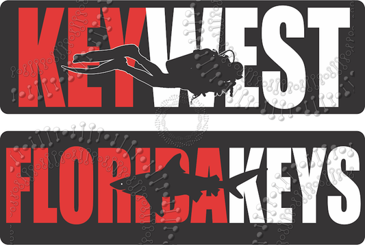 Key West, FL - Scuba Key Largo and Florida Keys Decal