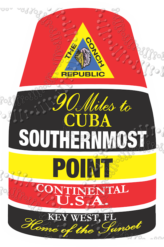 Key West, FL - Southernmost Point Decal