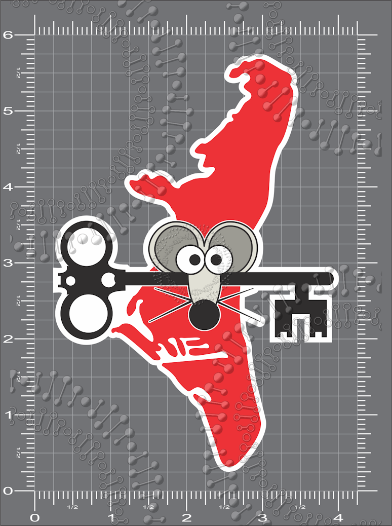 Key Biscayne, FL - Key Rat Decal