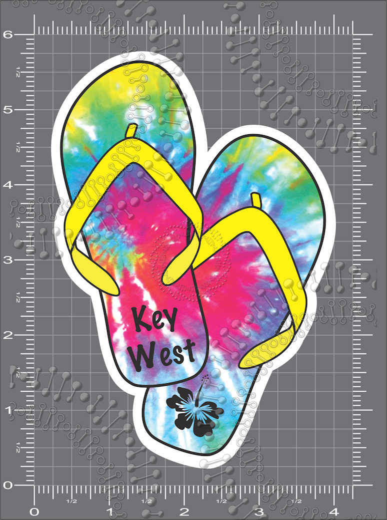 Key West, FL - Sandal Decal