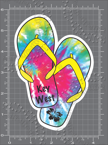 Key West, FL - Sandal Decal