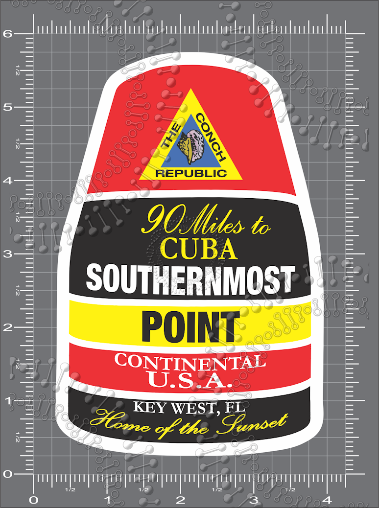 Key West, FL - Southernmost Point Decal