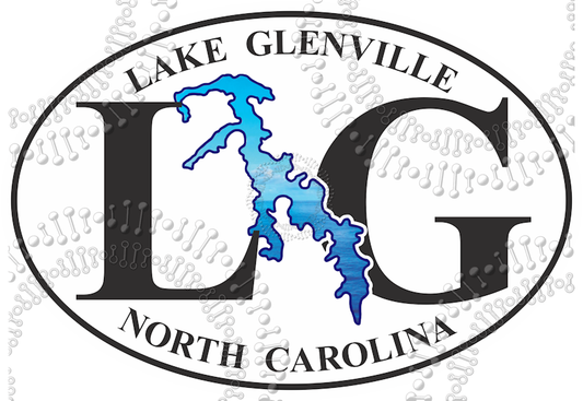 Lake Glenville, NC - Lake Glenville Shape Decal