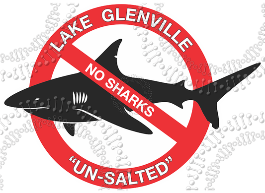 Lake Glenville, NC - No Sharks Decal