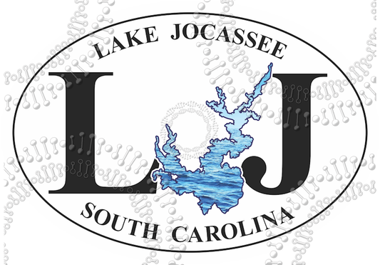 Lake Jocassee, SC - LJ with Lake Shape Decal