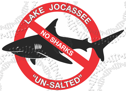 Lake Jocassee, SC - No Sharks Decal