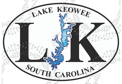 Lake Keowee, SC - LK with Lake Decal