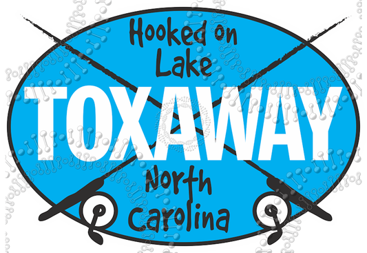 Lake Toxaway, NC - Hooked on Lake Toxaway Decal