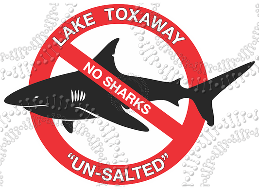 Lake Toxaway, NC - No Sharks Decal