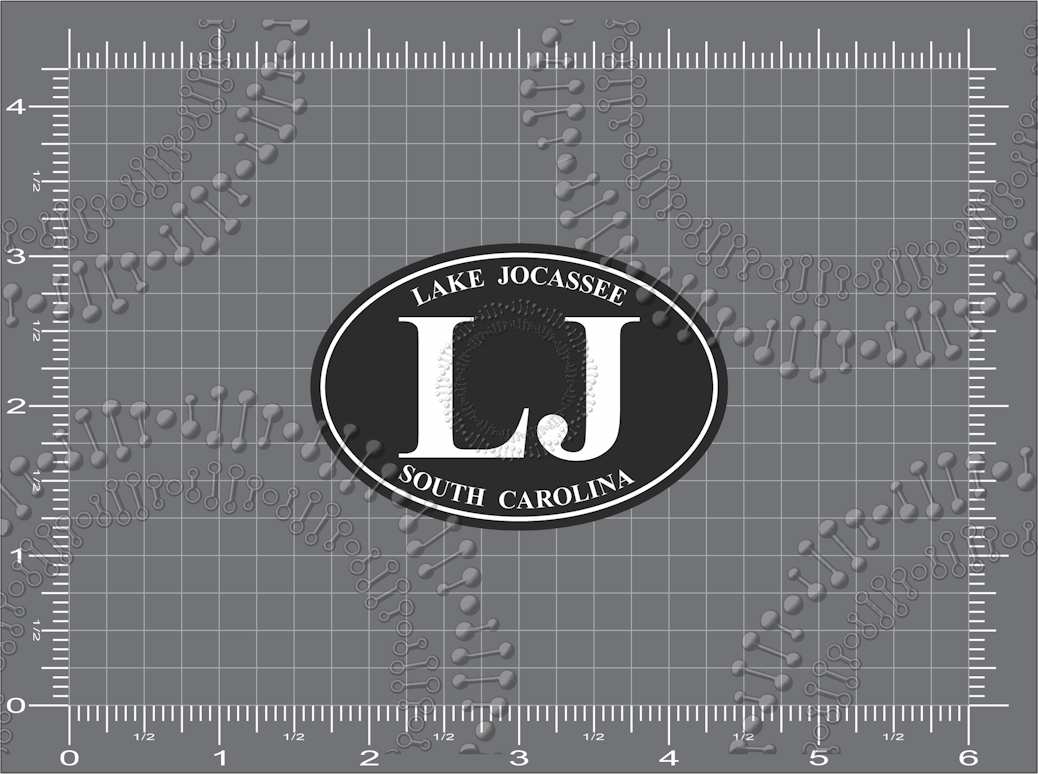 Lake Jocassee, SC - Black LJ Decal