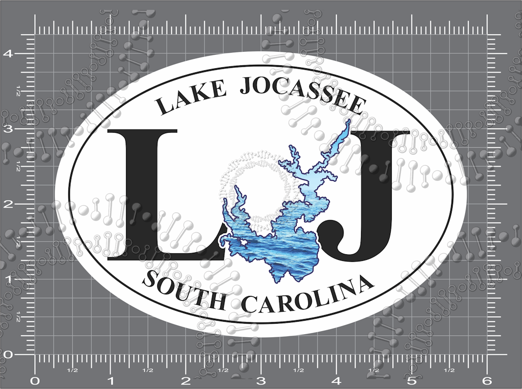 Lake Jocassee, SC - LJ with Lake Shape Decal