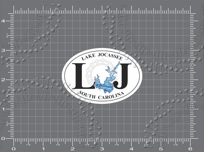 Lake Jocassee, SC - LJ with Lake Shape Decal